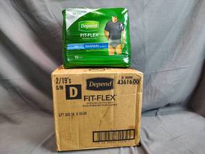 lot 23 image: 2 Packs of Depend Fit Flex SM