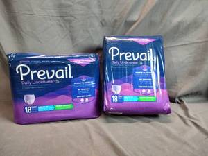 lot 53 image: 2 Packs of Prevail Daily Underwear Size Large