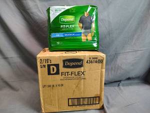 lot 33 image: 2 Packs of Depend Fit Flex SM