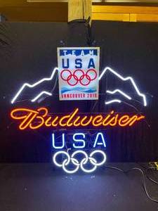 lot 26 image: Budweiser 2010 Vancouver Olympics neon, NIB