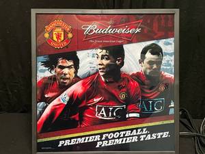 lot 46 image: Manchester United  Budweiser back lit sign, NIB