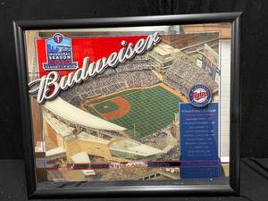 lot 25 image: Budweiser MN Minnesota Twins MLB baseball Inaugural Season Home Opener mirror, NIB