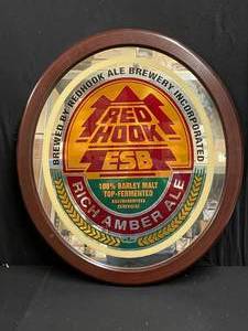 lot 32 image: Red Hook wood framed mirror, new