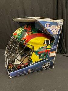 lot 37 image: NHL MN Wild Hockey Goalie helmet, NIB