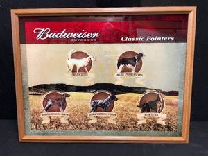 lot 9 image: Bud Classic Pointers  Pointer Dogs mirror, NIB