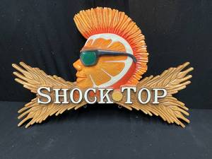lot 61 image: Shock Top faux wood sign