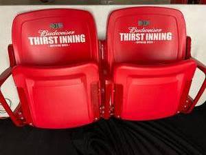 lot 1 image: Budweiser Thirst Inning stadium seats, NIB