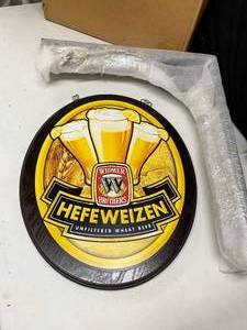 lot 45 image: Widmer Hefeweizen Wood Pub sign, NIB