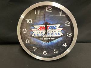 lot 123 image: RAM Amzoil Championship Snocross clock, NIB