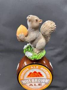 lot 182 image: Red Hook Nut Brown Ale tap handle with squirrel, New