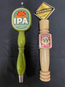 lot 183 image: Red Hook IPA aka Ballard Bitter and Widmer Brothers Wheat Beer tap handles, new