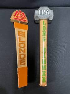 lot 127 image: Lot of 2 tap handles Red Hook Blonde Ale and Long Hammer, New