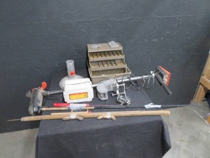 FISHING ITEMS TROLLING MOTOR, TACKLE, ICE FISHING RODS AND MORE