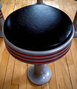 RESTORED 1930S SODA FOUNTAIN STOOLS