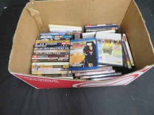 BOX OF DVDS