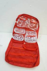 travel organizer and leather stamped belt