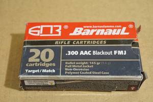 lot 62 image: 20 Barnaul .300 AAC Blackout 145 Gr FMJ Ammo