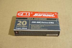 lot 64 image: 20 Barnaul .300 AAC Blackout 145 Gr FMJ Ammo