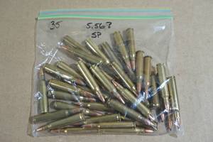 lot 69 image: 35 Reloaded 5.56mm SP Ammo