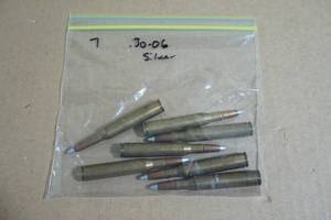 lot 73 image: 7 Reloaded .30-06 Sprg Silver Tip Ammo
