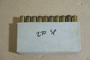lot 79 image: 20 Reloaded .270 Win SP Ammo