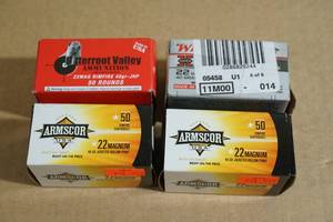 lot 92 image: 200 Mixed .22 Mag Ammo - Winchester, Armscor, Bitterroot