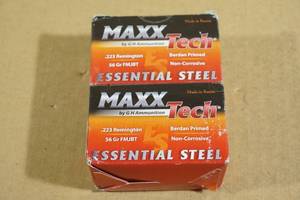 lot 109 image: 40 Maxx Tech .223 Rem 56 GR FMJ BT Ammo
