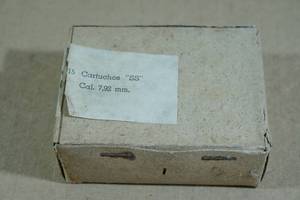 lot 116 image: 15 Ecuador Military Surplus 8mm Mauser Steel Core Ammo