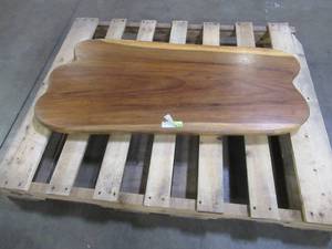 Solid Wood Live Edge Walnut Coffee Table, TOP ONLY.  Slight Scratch And Dent. Approximate Dimensions 42 x 20 x 2 - Slight mold growth from sitting in warehouse (can be sandedremoved) NO RESERVE