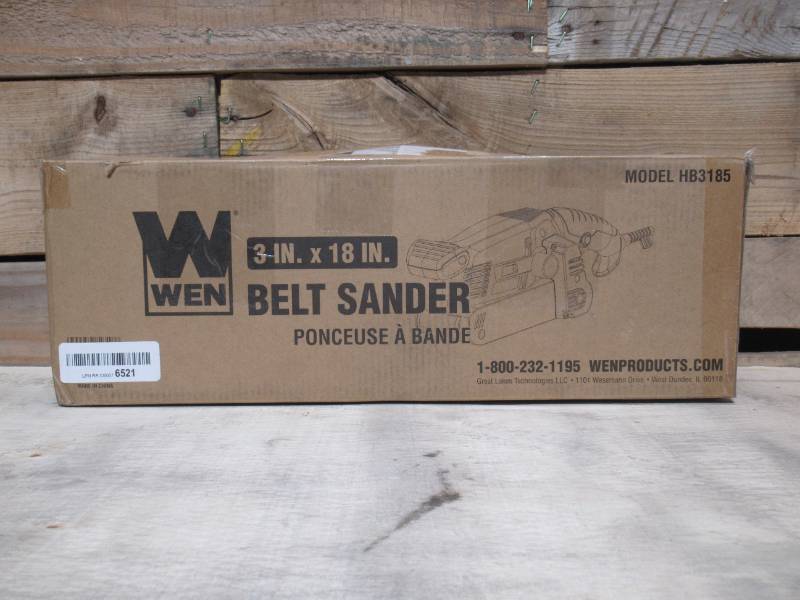 lot 24 image: WEN HB3185 5-Amp 3-by-18-Inch Variable Speed Combination Handheld and Benchtop Belt Sander