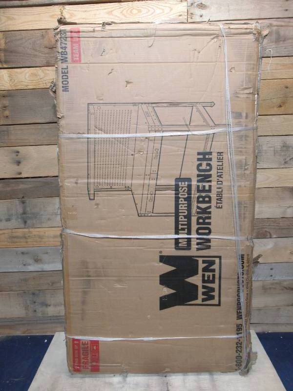lot 3 image: WEN WB4723T 48-Inch Workbench with Power Outlets and Light