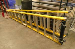 9-12 foot step ladder with wheels