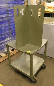 Paper stacking cart on wheels