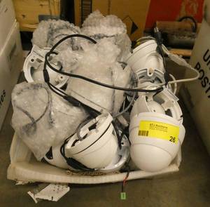 Box full of security led cameras