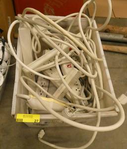 Tote full of outlet strips