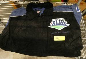 Two Suede leather Super Bowl XLIII jackets size XL