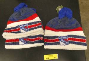 3 New Reebok New York Rangers NHL stocking caps