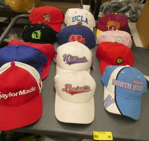 13 hats of various teams