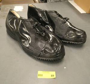 2 Pair of size 15 Over shoe rubber bootshoes with buckles