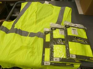 THREE Hi-Vis class 2 Mesh vests with velcro closure size 7XL