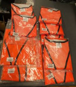 NINE light mesh safety vests most are 2-3X
