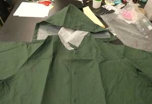 Two size 3XL heavyweight rain jackets with hoods