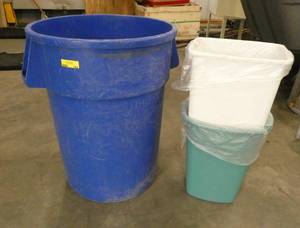 3 garbage cans