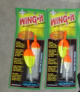 Lot of 10 double packs of Wing-It bobbers