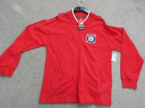New Chicago Fire MLS Soccer Mens Team Red Full Zip Jacket