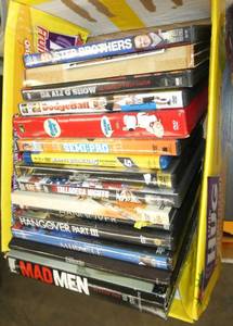 Box of DVD movies