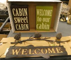 New Welcome and Cabin signs