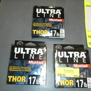 3 New reels of fishing line 17lb, 330 yds on each
