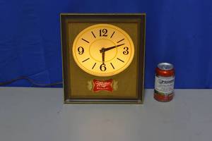 lot 6 image: Miller High life lighted wall clock