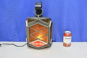 lot 9 image: Grain Belt Lighted hanging Sconce Matches Lot 10